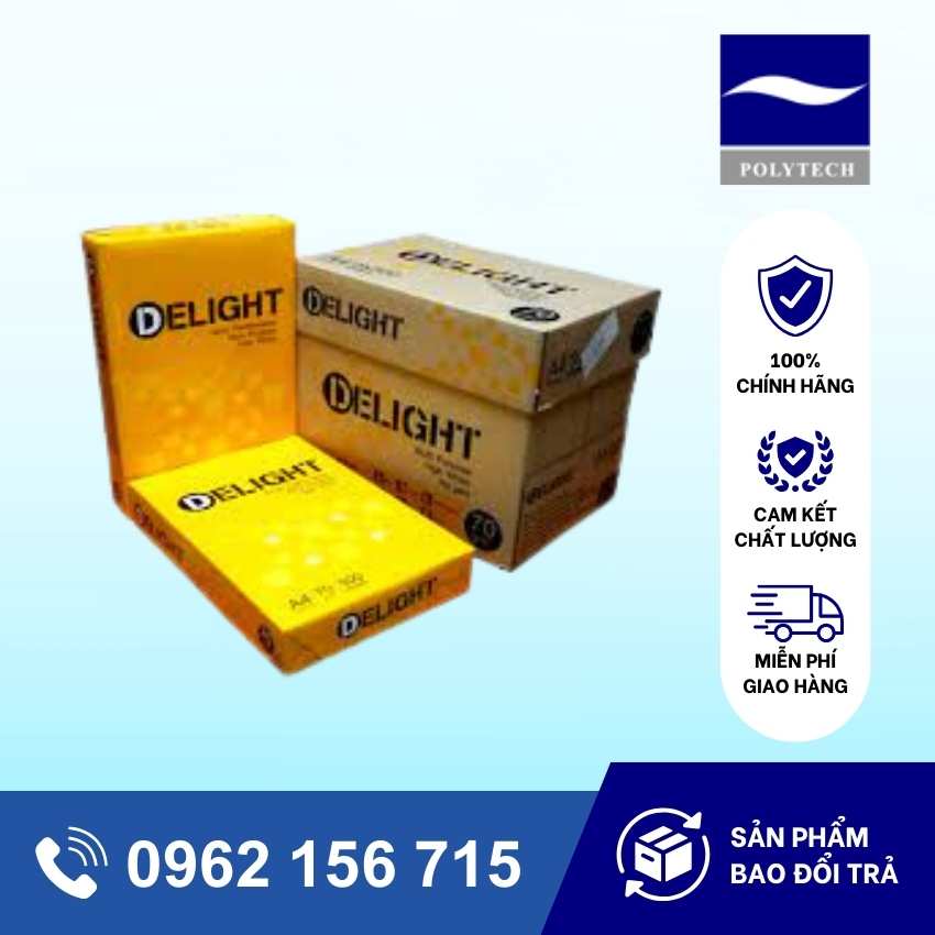 Giấy Photo A4 70gms Delight - Văn Phòng Phẩm Vũng Tàu PT
